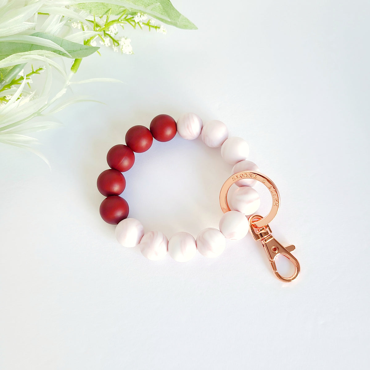 Rubber hot sale keychain bracelet