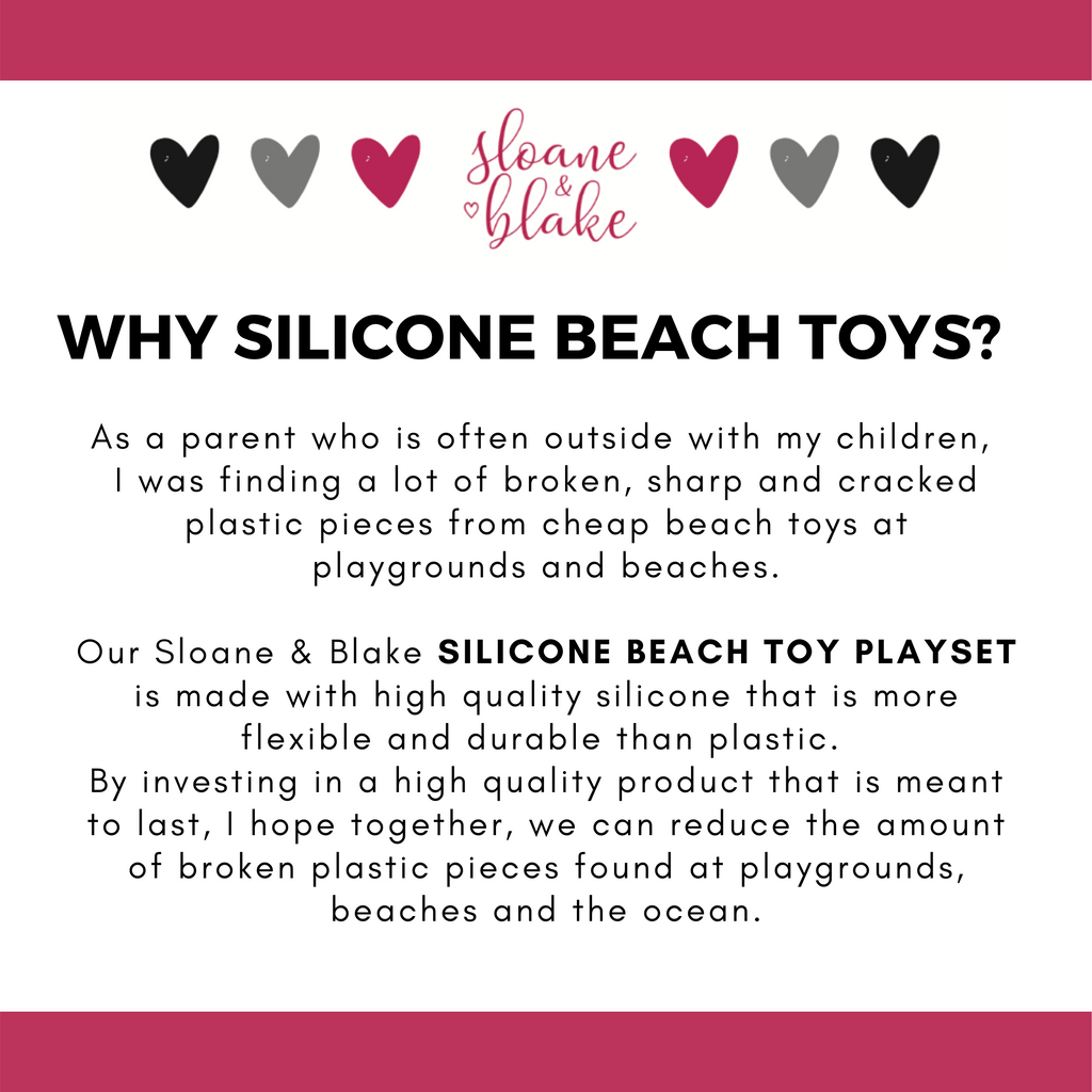 SILICONE BEACH TOY PLAYSET - Shell Pink