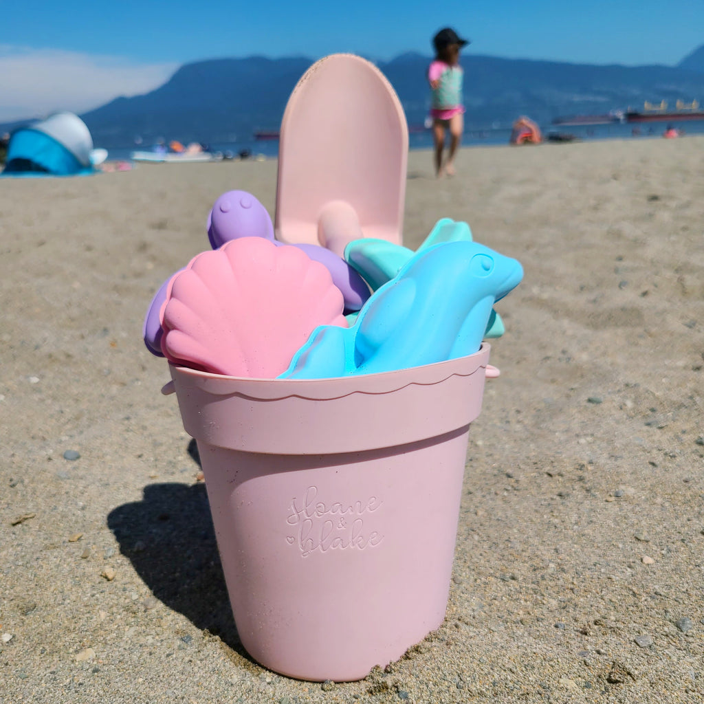 SILICONE BEACH TOY PLAYSET - Shell Pink
